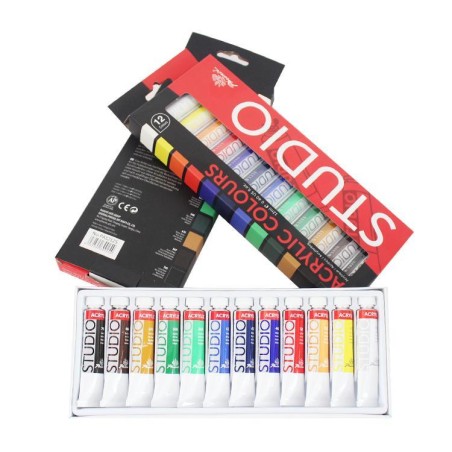 Acrylic studio caja 12 colores - Phoenix Arts
