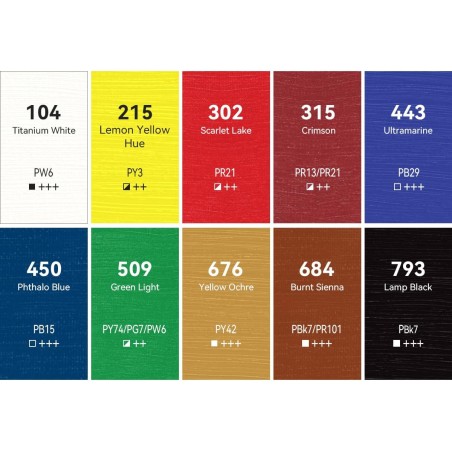 Acrylic studio caja 12 colores - Phoenix Arts