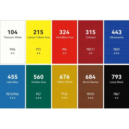 Gouache studio caja 12 colores - Phoenix Arts