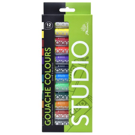 Gouache studio caja 12 colores - Phoenix Arts
