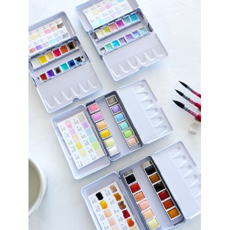 Acuarelas iridiscentes 12 colores 1/2 godet - Phoenix