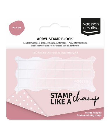 Bloque acrílico para sellos 9x4cm