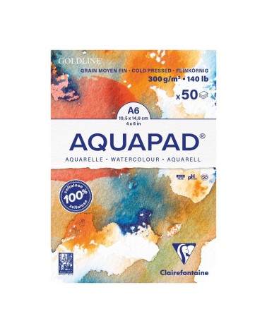Aquapad A6 - bloc papel acuarela -Clairefontaine