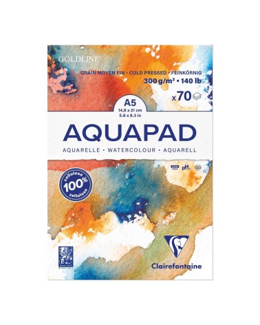 Aquapad A5 - bloc papel acuarela -Clairefontaine