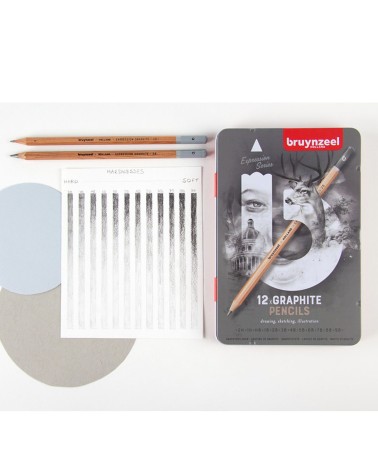 Lápices de grafito Bruynzeel Expression Series - 12 pack