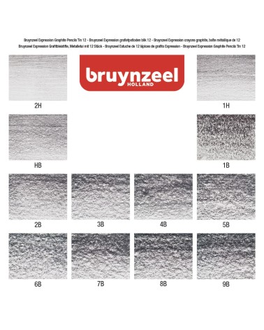 Lápices de grafito Bruynzeel Expression Series - 12 pack