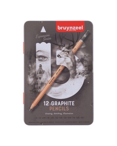 Lápices de grafito Bruynzeel Expression Series - 12 pack