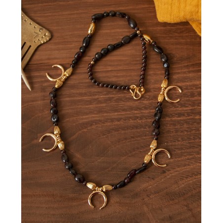 Collar Púnica - granates y lúnulas