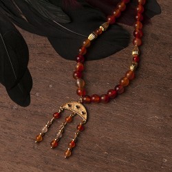 Collar Oppia - cornalina