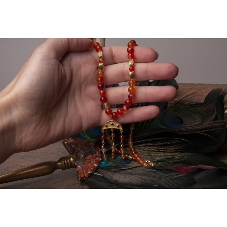 Collar Oppia - cornalina