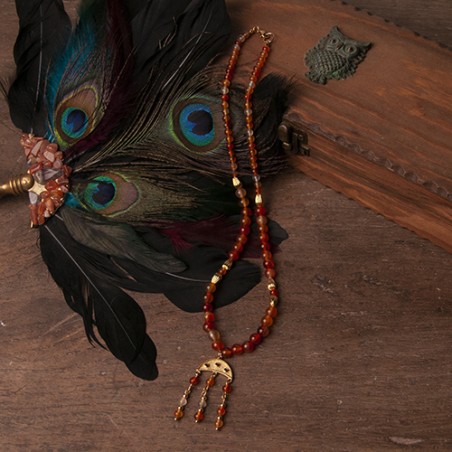 Collar Oppia - cornalina