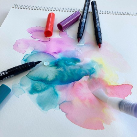 Pincel con depósito Kuretake Fisuiben plano