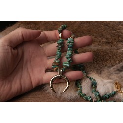 Collar Nerio - lúnula y turquesas
