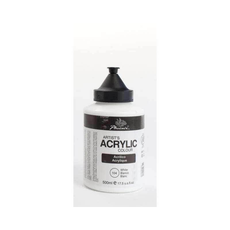 Acrílico bote 500ml blanco - Artist Acrylic - Phoenix Arts