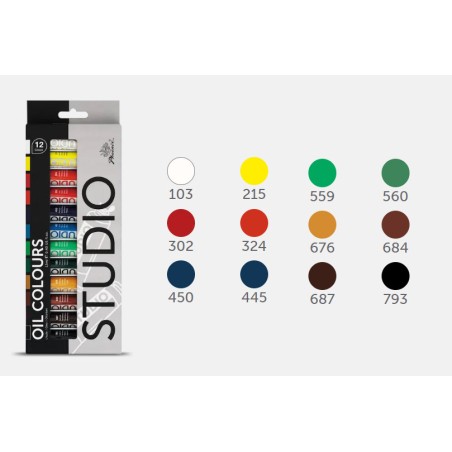 Óleo prime caja 12 colores - Phoenix Arts