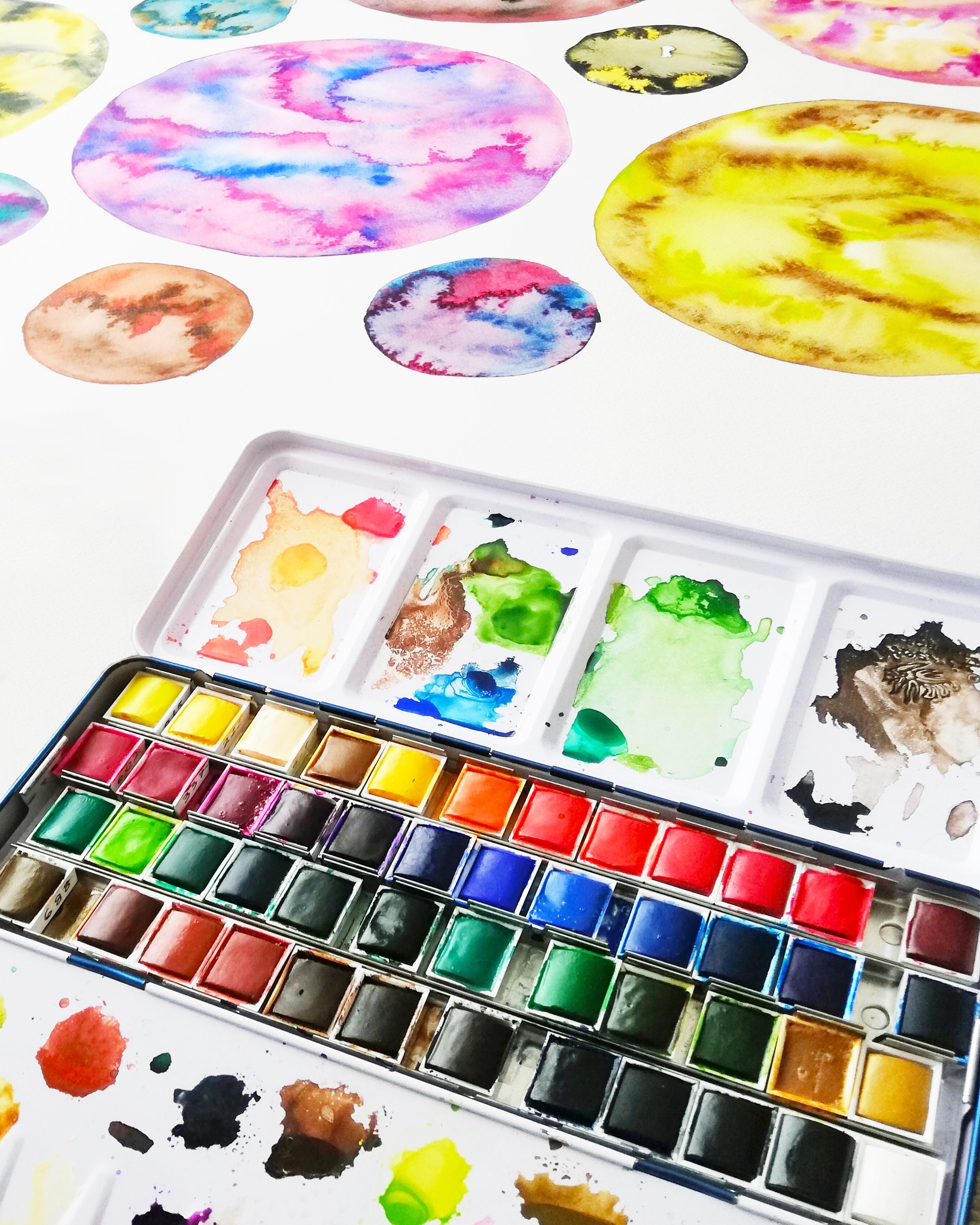 paleta de acuarelas Phoenix arts